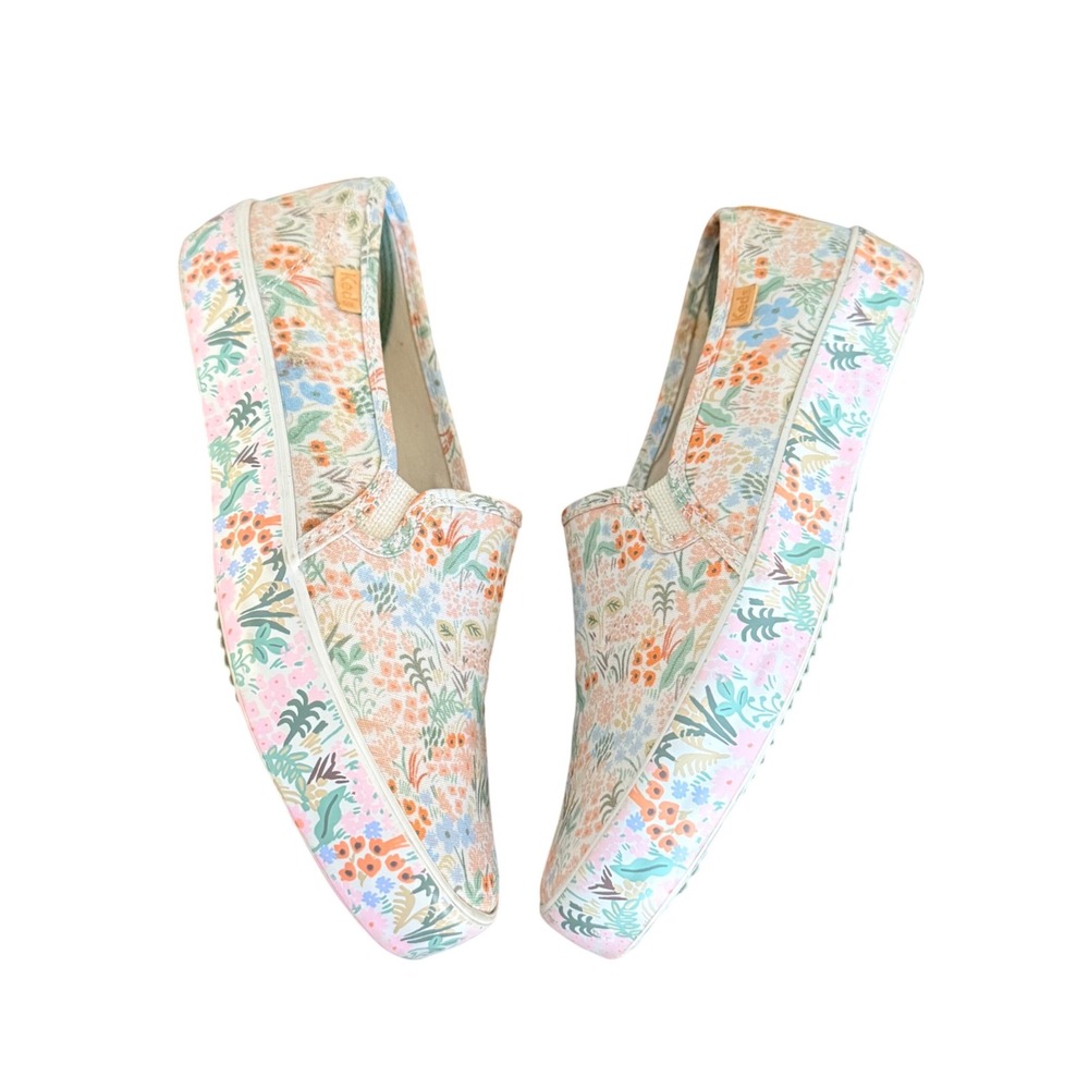 Keds x Rifle Paper Co. Double Decker slip-on‎ sneakers Meadow print Size 8
